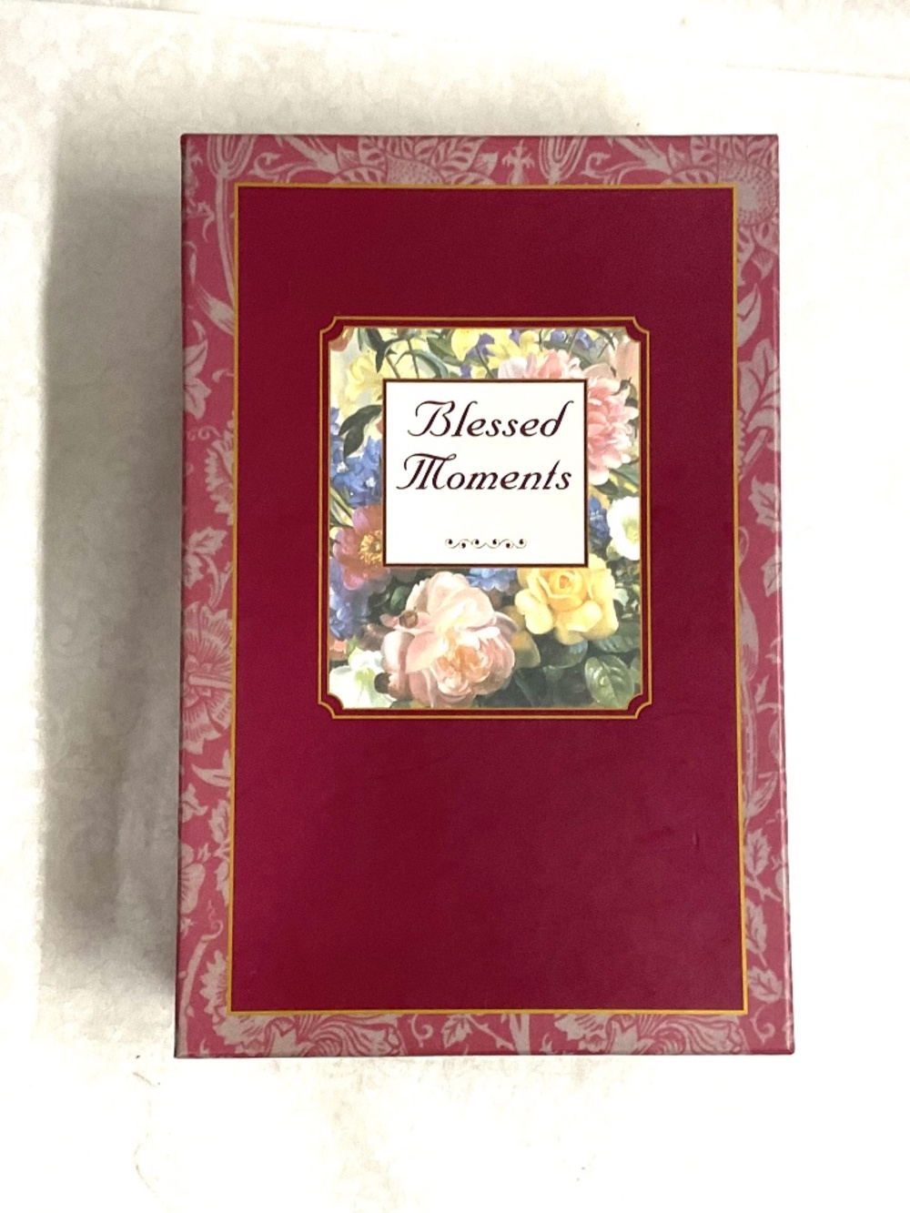 Blessed Moments  Burgandy Velvet Photo Album and 2 Frames